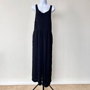 Madewell Button-Down Jumpsuit in black sz 10
